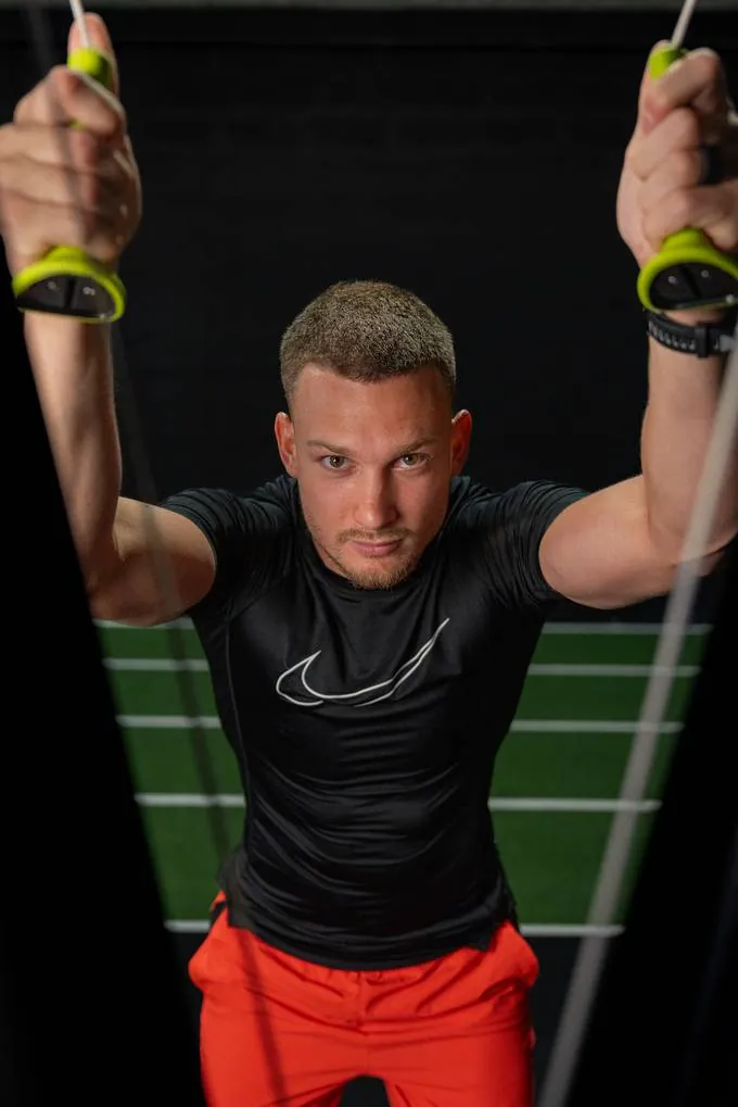 Athlete on the SkiErg